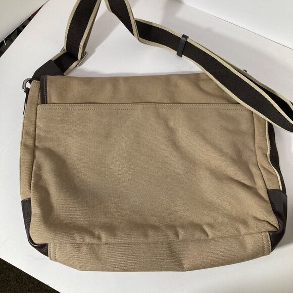 Womens Coach Heritage Web Messenger Bag Canvas Leather A1260-F70587 11 x 14" - Picture 3 of 11